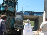 Освящение строительства опор реконструируемого моста над  железнодорожным вокзалом Севастополя.